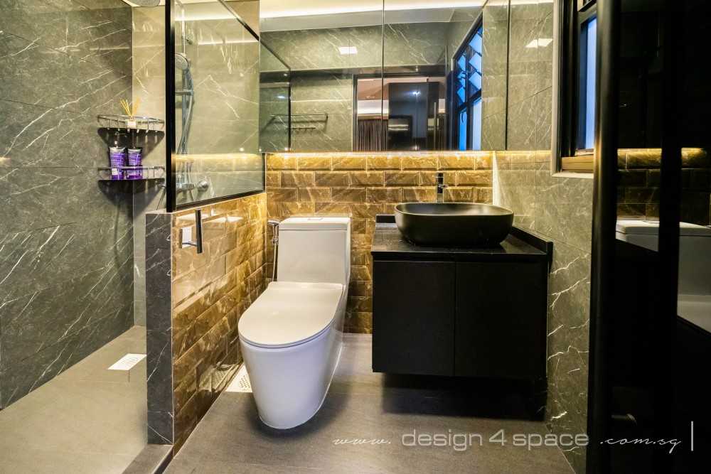 Modern Bathroom at Tampines | 605A Tampines by Design 4 Space Pte Ltd ...