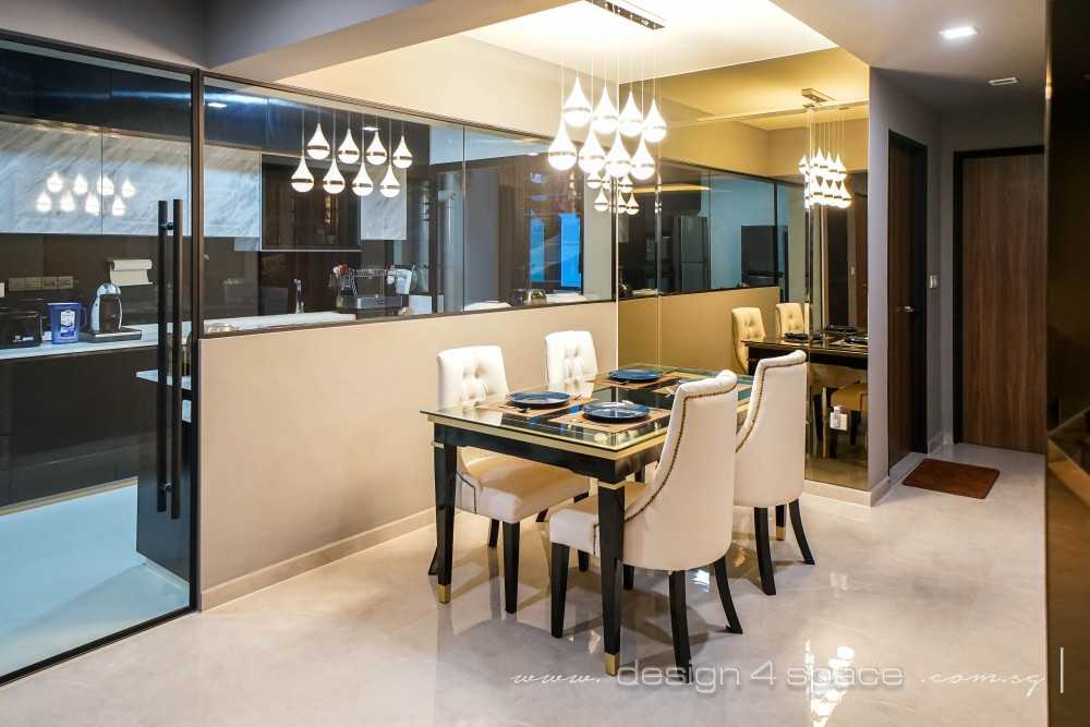 Modern Dining Room with Downlights and Dining Table