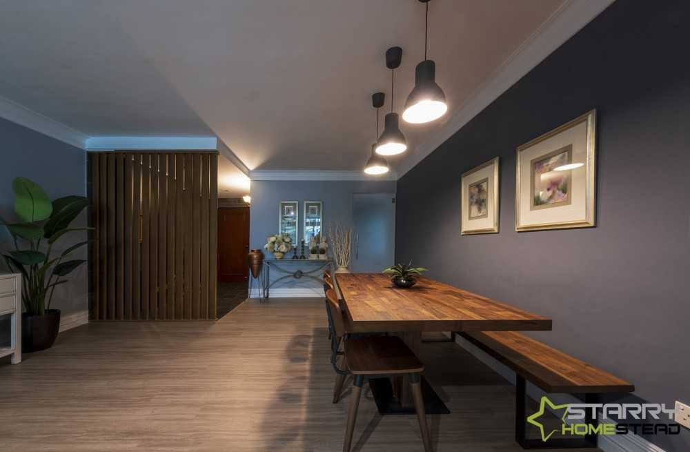Modern Dining Room with Dining Table and Lighting