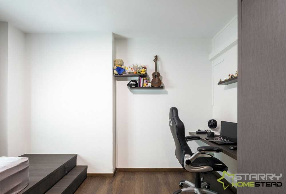 Modern Bedroom with Computer Table and Office Chair