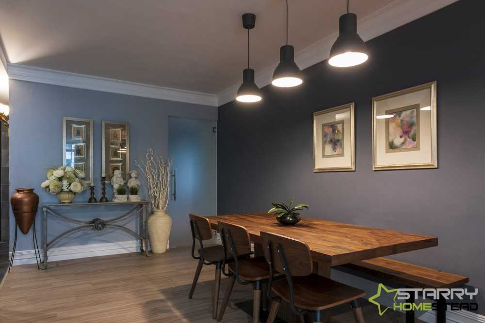 Modern Dining Room with Dining Table and Seating Bench