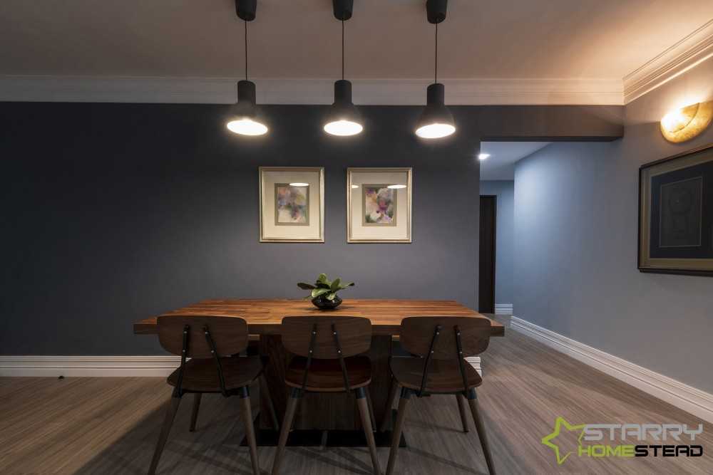 Modern Dining Room with Dining Table and Seating Bench