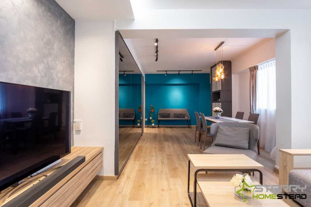 Contemporary Living Room with TV Console and Coffee Table