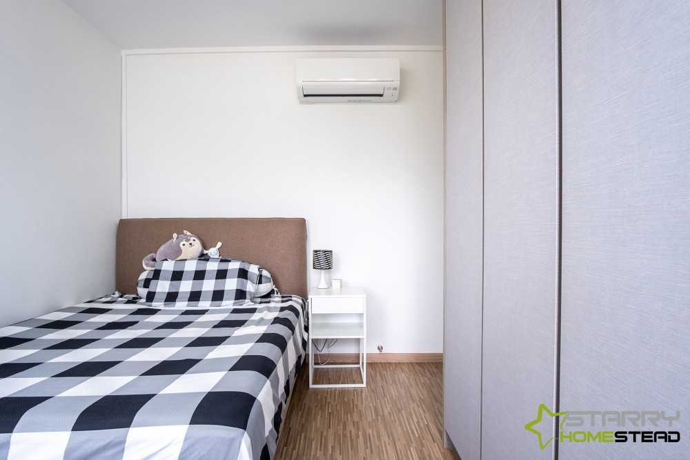 Contemporary Bedroom with Wardrobe and Bedside Table