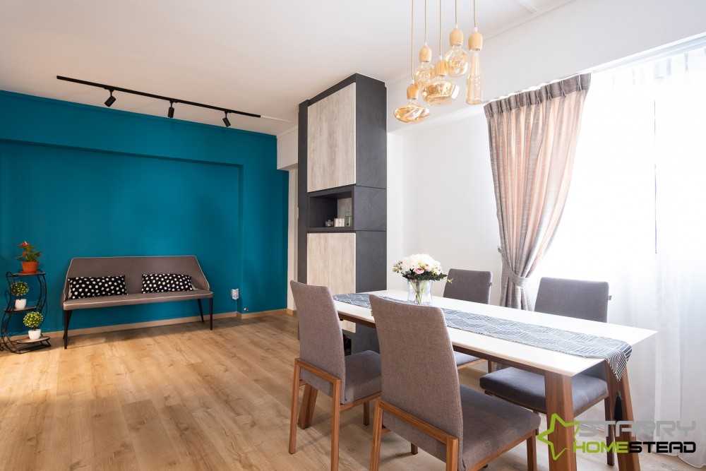 Contemporary Dining Room with Vinyl Flooring and Dining Table