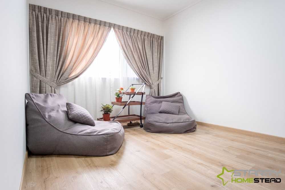 Contemporary Living Room with Vinyl Flooring and Flooring