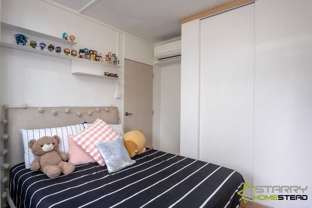 Contemporary Bedroom with Wardrobe and Bed