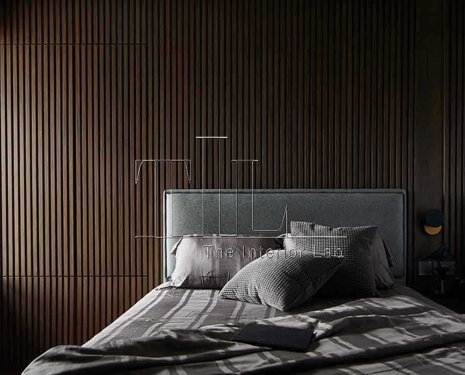 Modern Bedroom with Feature Wall and Cove Lighting