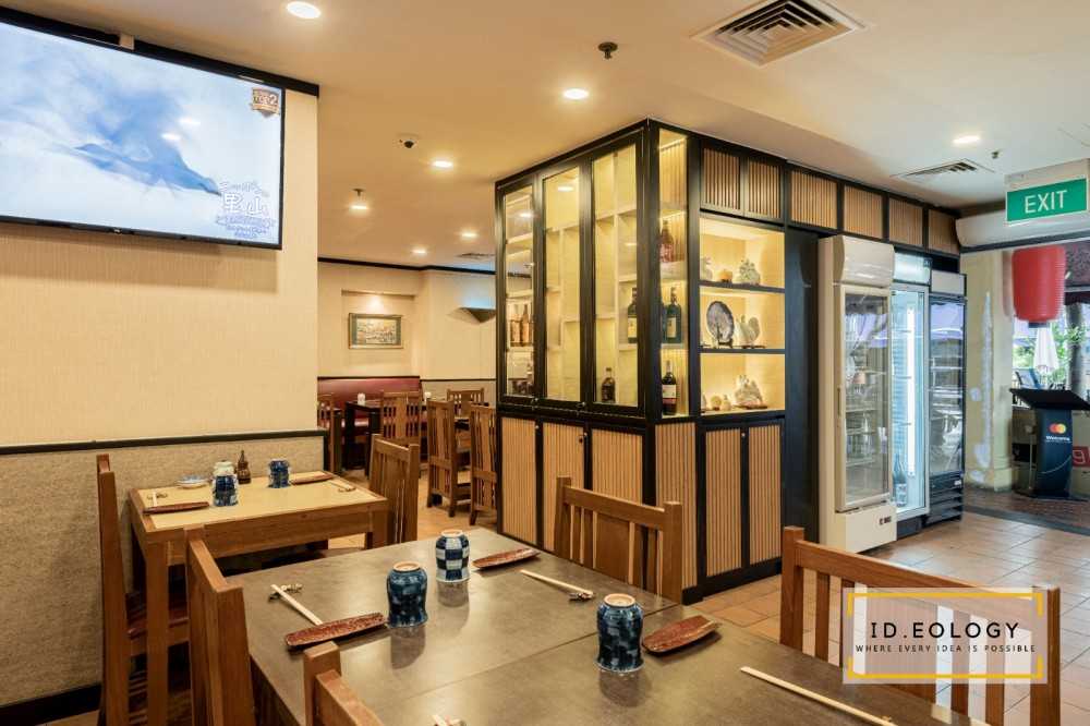 Asian Restaurant with Bar Counter and Dining Table
