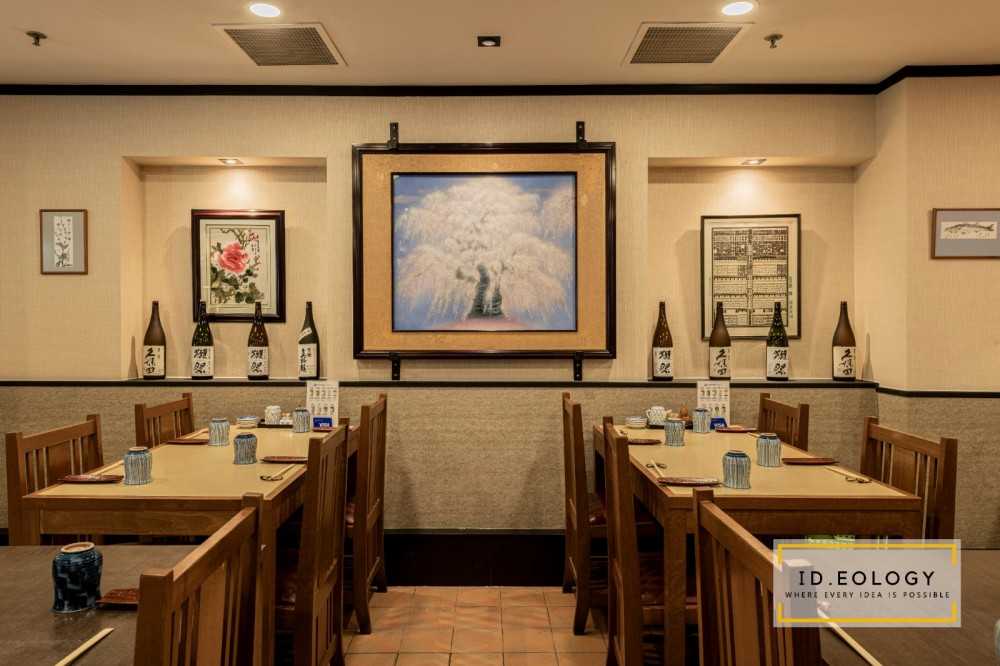 Asian Restaurant with Dining Table and Dining Chairs