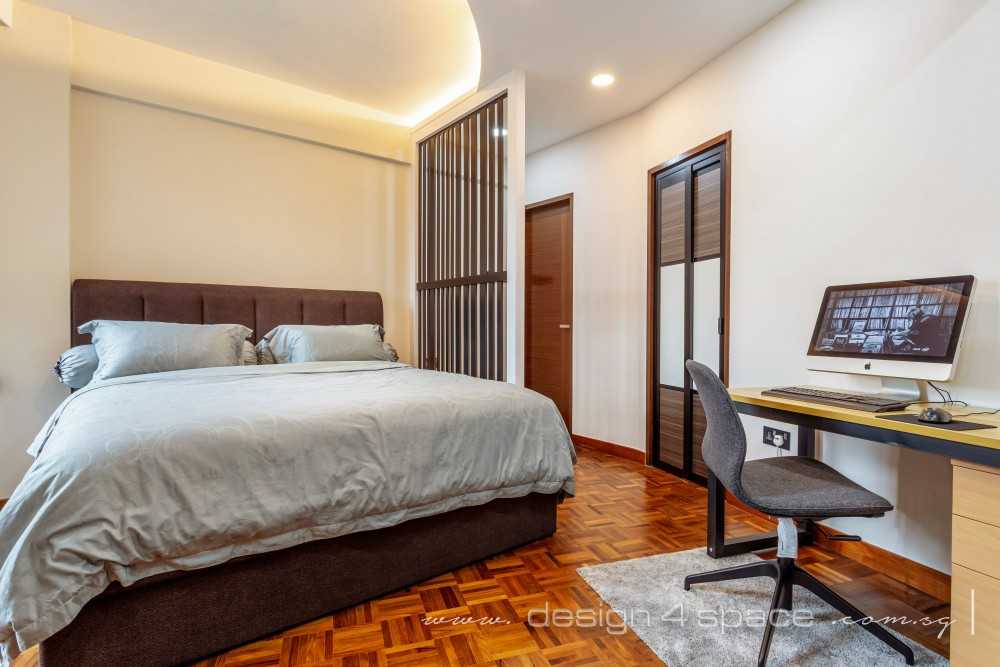 Contemporary Bedroom with Drop Ceiling and Bedroom Dresser