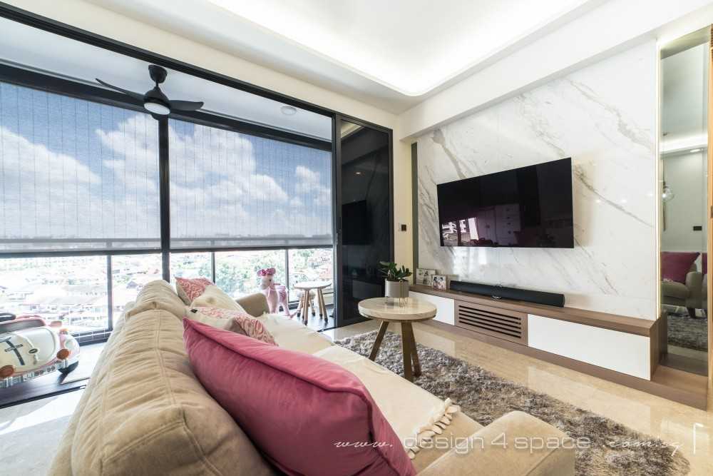 Modern Living Room with TV Console and Feature Wall