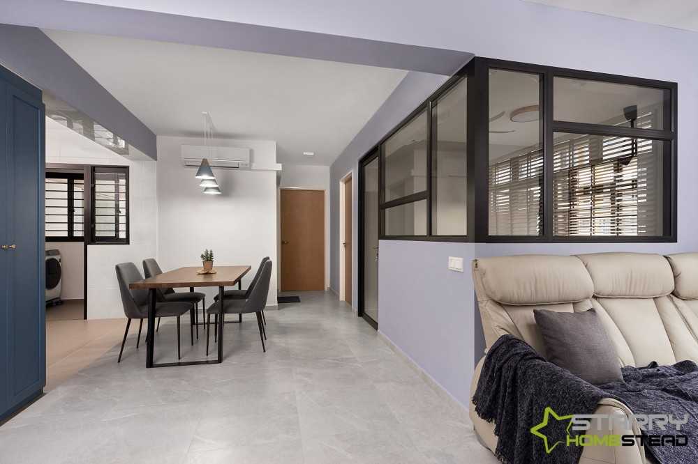 Scandinavian Dining Room with Dining Table and Dining Chairs