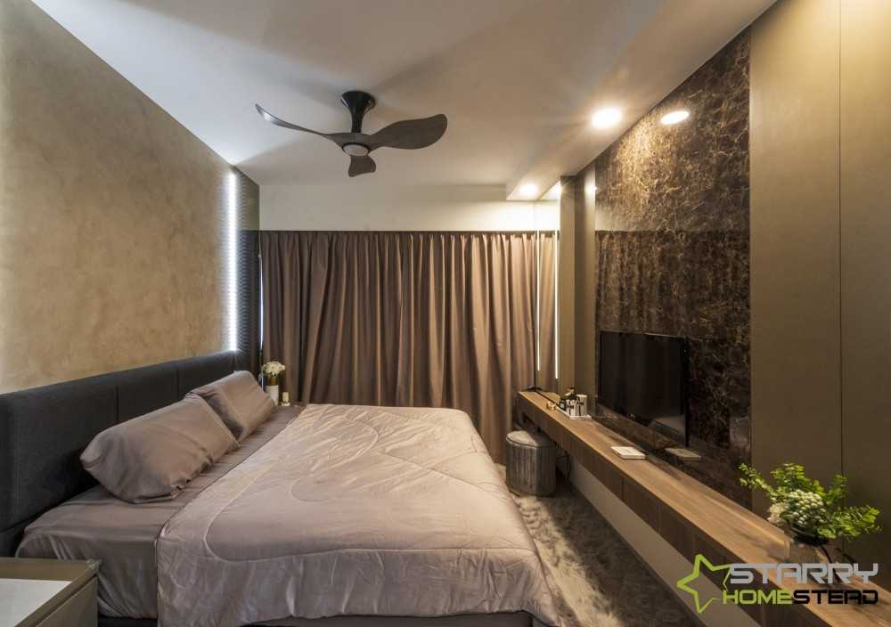 Modern Bedroom with Feature Wall and TV