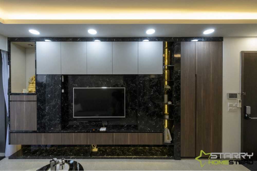 Modern Living Room with TV Console and TV