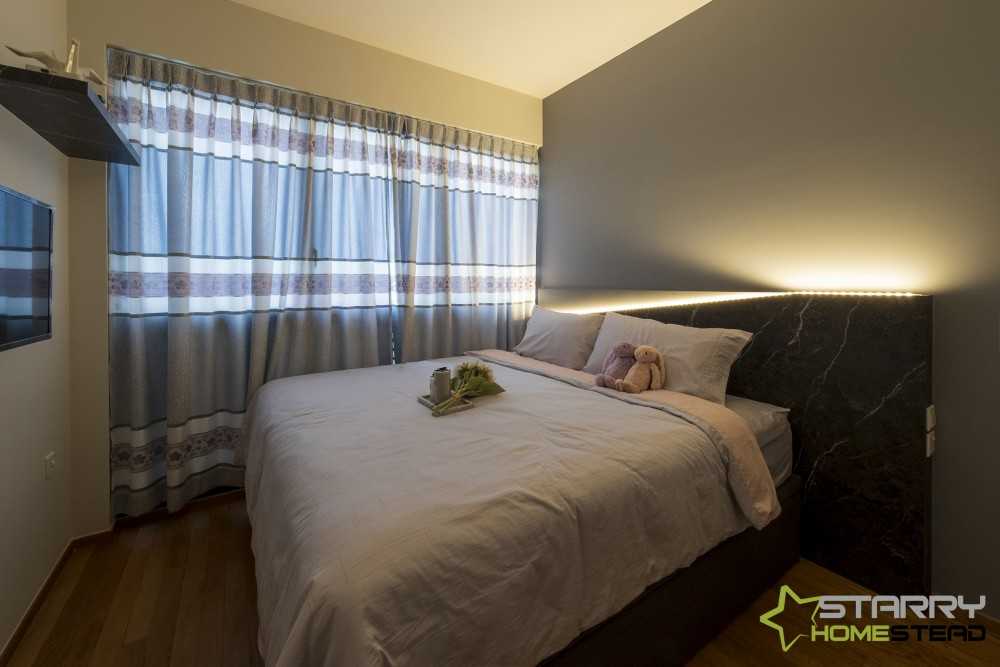 Modern Bedroom with Cove Lighting and Bed