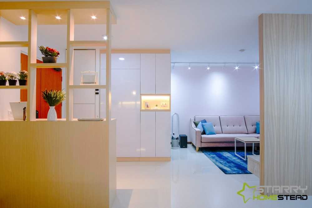 Scandinavian Living Room with Sofa and Storage Cabinets