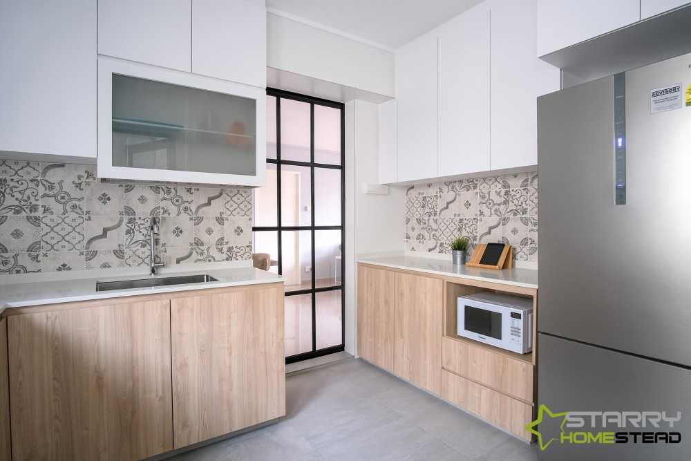 Scandinavian Kitchen with Kitchen Backsplash and Kitchen Accessories