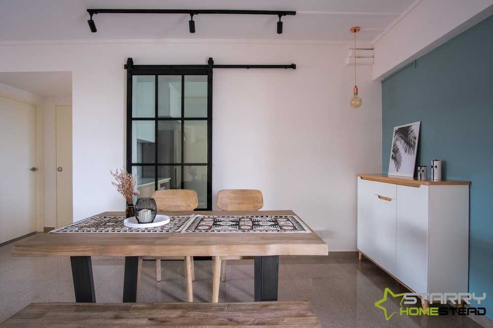 Scandinavian Dining Room with Dining Table and Dining Chairs