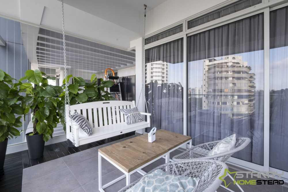 Vintage Balcony with Outdoor Table and Outdoor Chairs