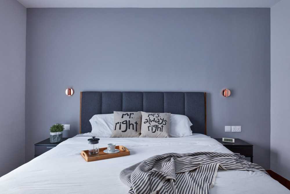 Modern Bedroom with Bedside Table and Queen Bed