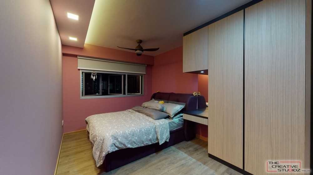 Scandinavian Bedroom with Wardrobe and Queen Bed