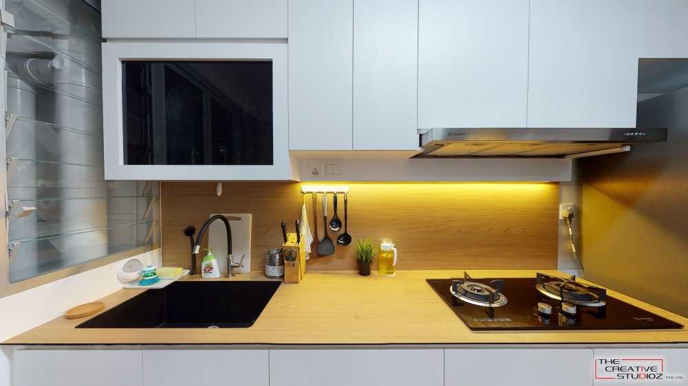 Scandinavian Kitchen with Countertop and Kitchen Tap