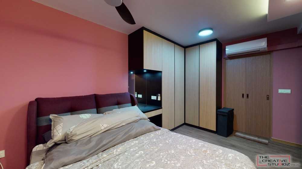 Scandinavian Bedroom with Wardrobe and Queen Bed