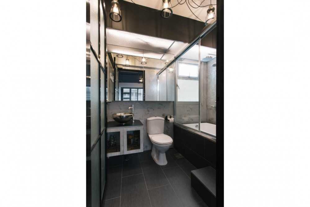 Industrial Bathroom with Mirror and Bathroom Mirrors