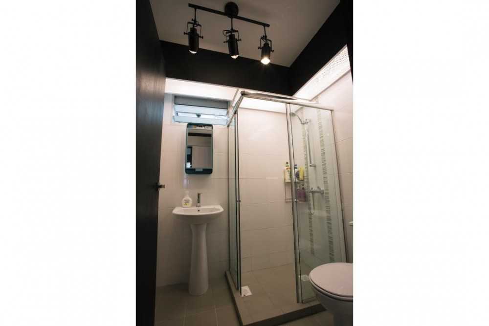 Industrial Bathroom with Bathroom Sinks and Showers