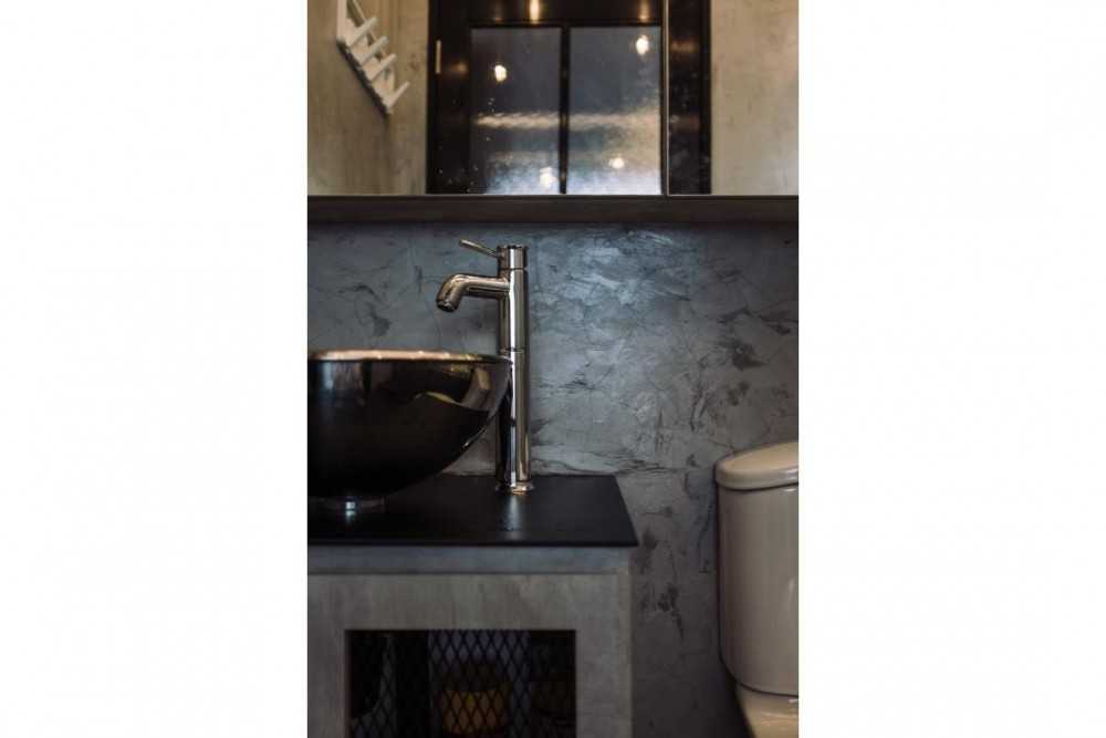 Industrial Bathroom with Bathroom Sinks and Bathroom Tap
