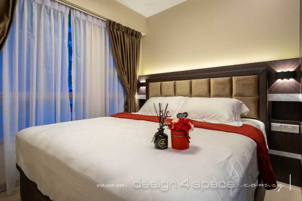 Modern Bedroom with TV Console and Feature Wall