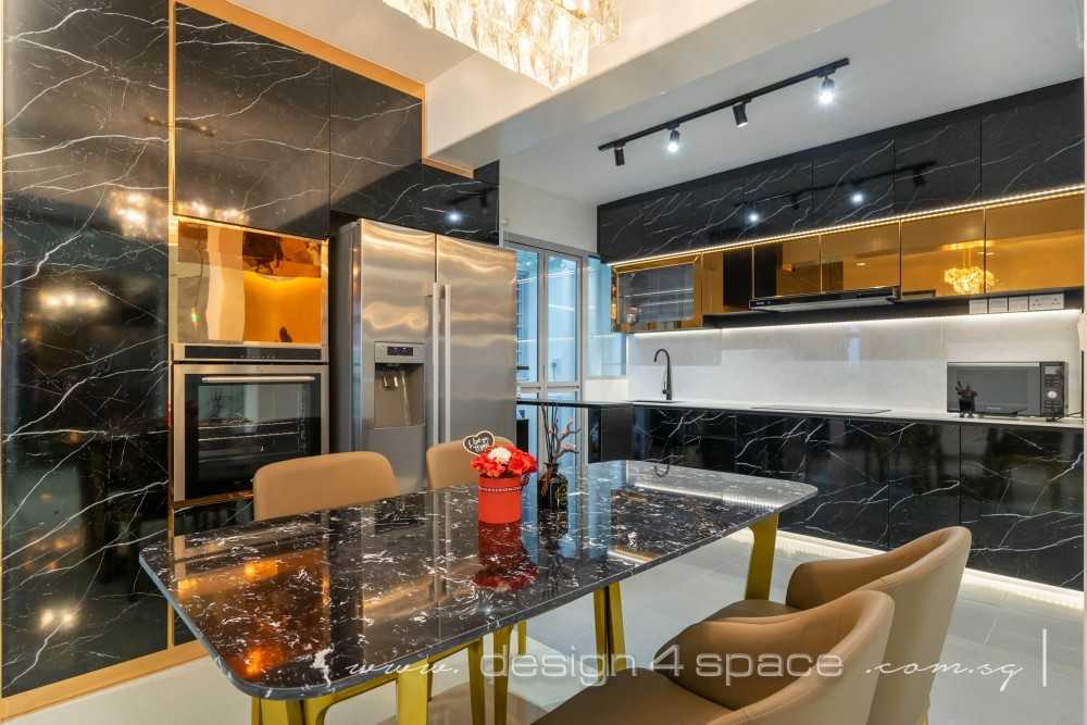 Modern Kitchen with Kitchen Backsplash and Kitchen Accessories