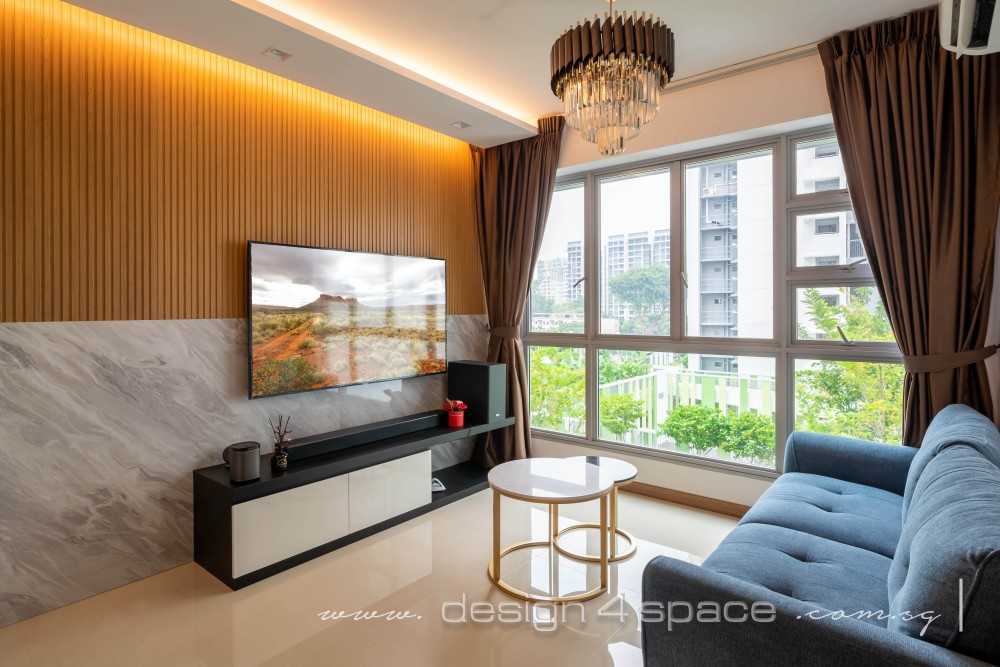 Modern Living Room with Sofa and Paintings