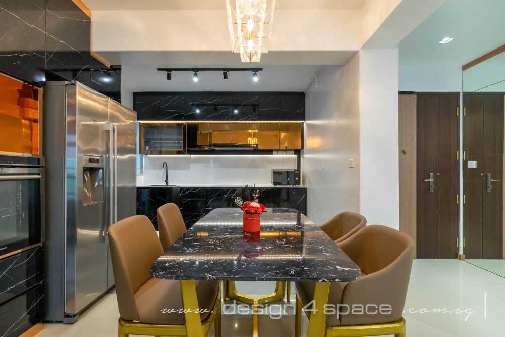Modern Kitchen with Kitchen Window and Breakfast Counter