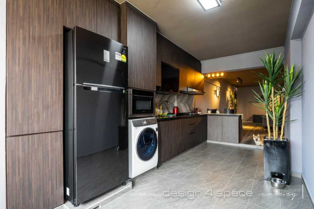 Contemporary Kitchen with Kitchen Window and Open Kitchen