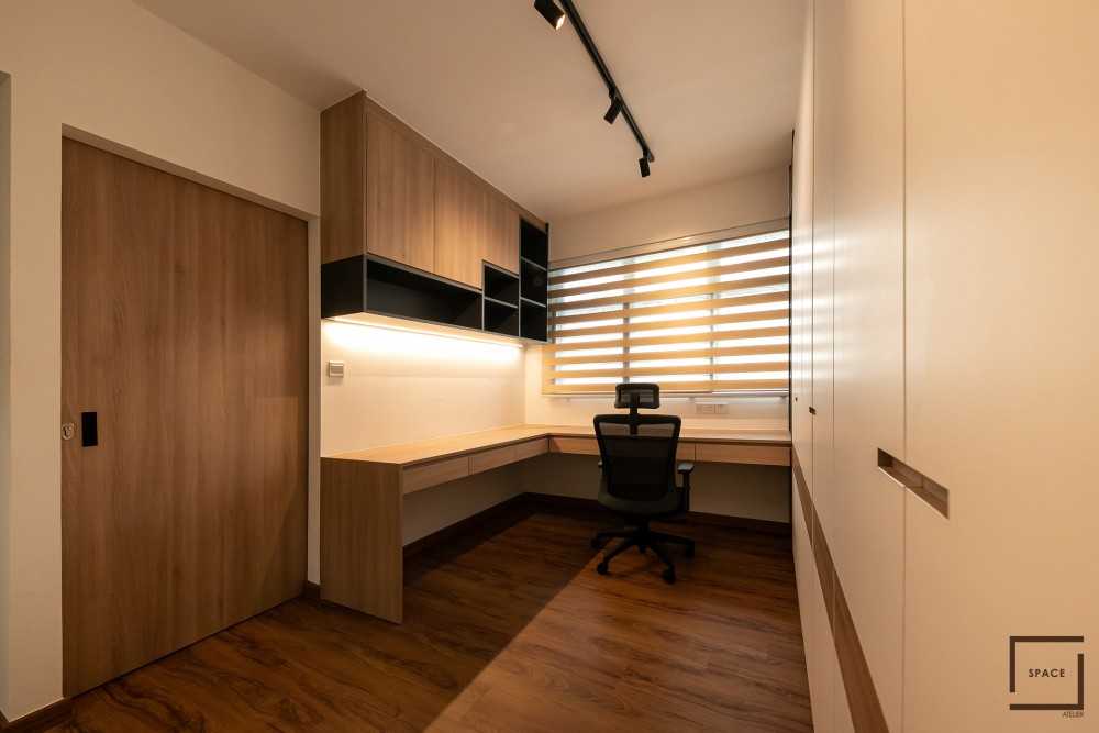 Scandinavian Home Office with Desk and Desk Chairs