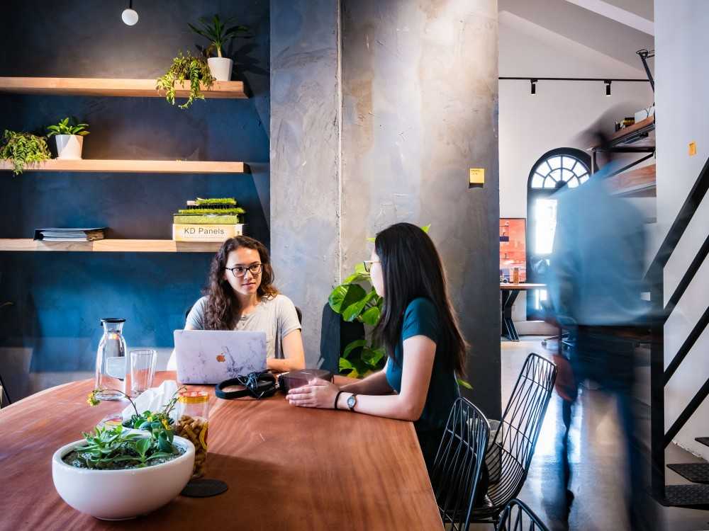 Modern Office with Dining Table and Dining Chairs