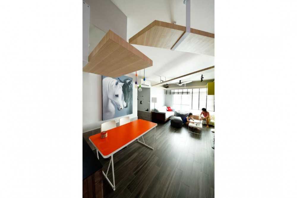 Eclectic Dining Room with Dining Table and Dining Chairs