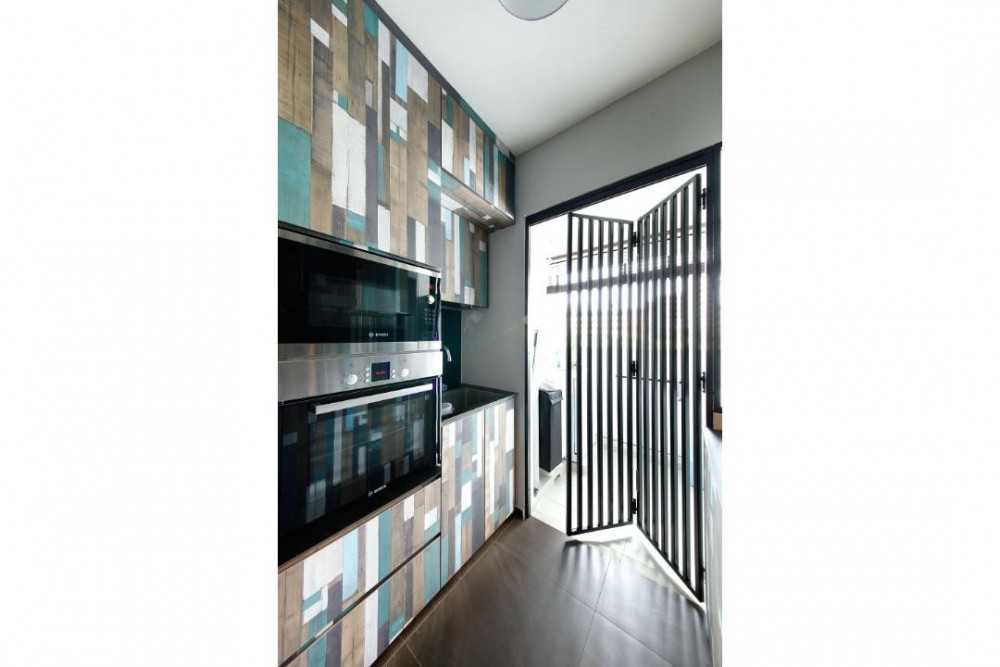 Eclectic Kitchen with Kitchen Cabinets and Oven