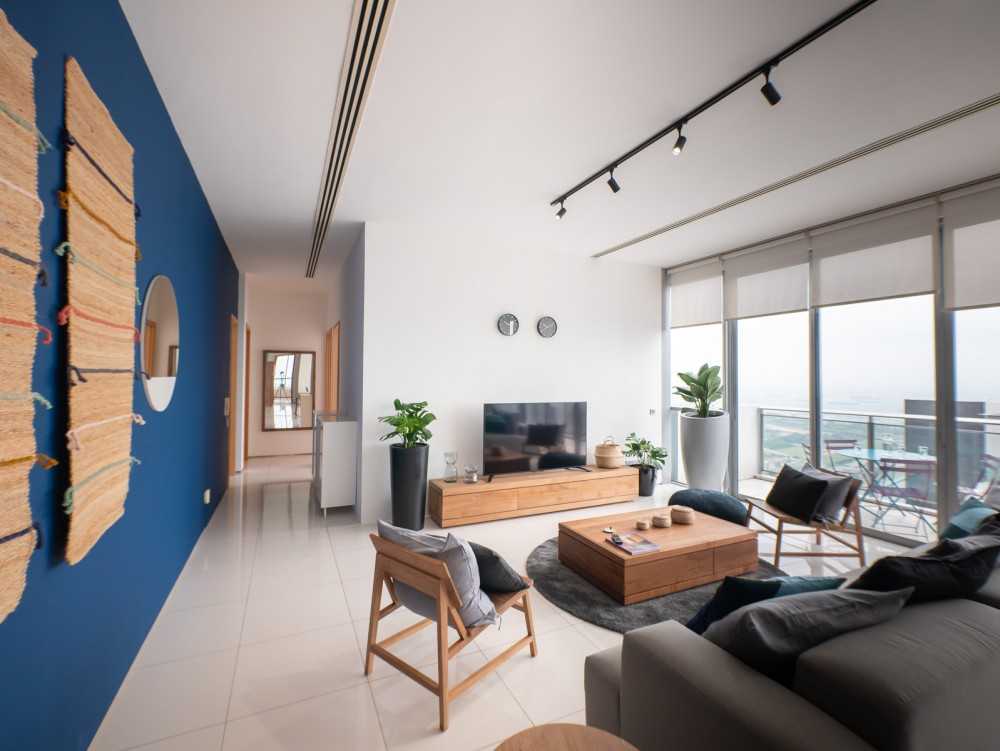 Scandinavian Living Room with Sofa and Armchairs