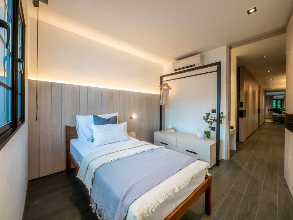Country Bedroom with Single Bed and Coat Rack
