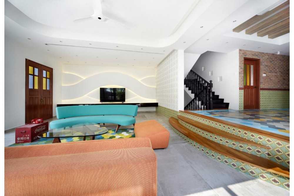 Eclectic Living Room with Sofa and Rugs