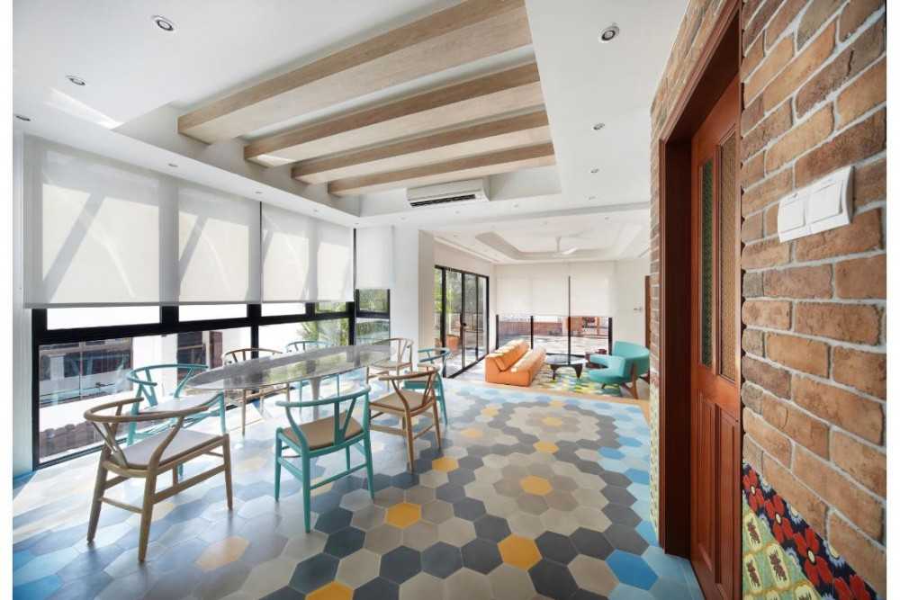 Eclectic Dining Room with Dining Table and Dining Chairs