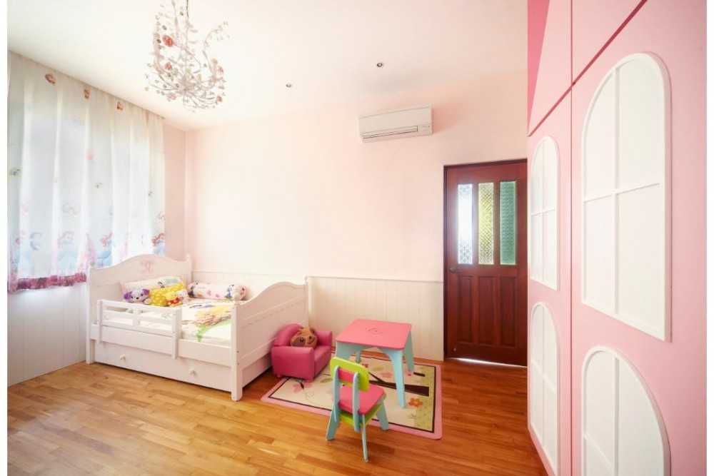 Eclectic Kids Room with Children's Storage and Children's Furniture