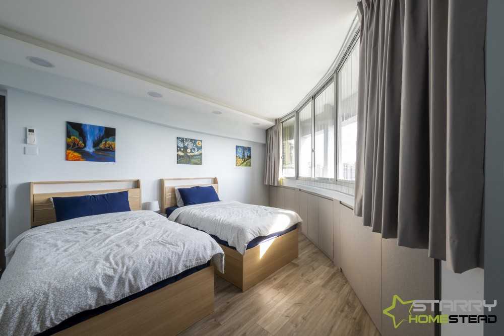 Modern Bedroom with Storage Cabinets and Bed