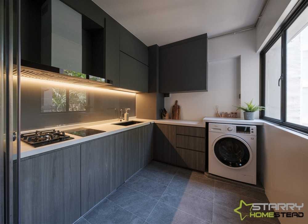 Modern Kitchen with Countertop and Kitchen Cabinets