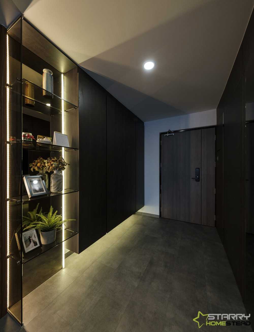 Modern Entryway with Storage Cabinets and Display Cabinets