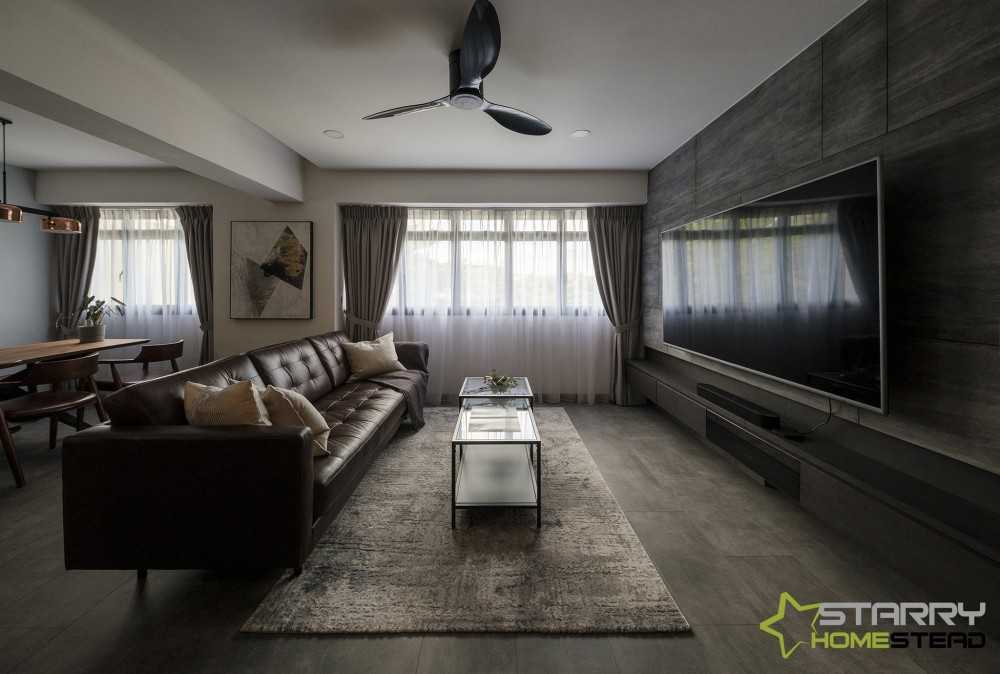 Modern Living Room with TV Console and Sofa