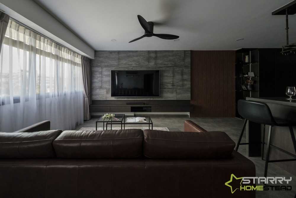 Modern Living Room with Kitchen Island and Sofa